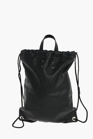 MM11 leather Drawstring bag