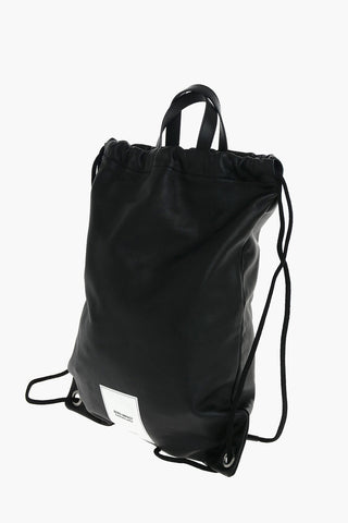 MM11 leather Drawstring bag