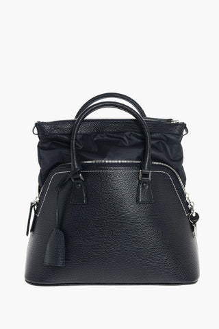 MM11 textured leather Tote bag with removable shoulder strap