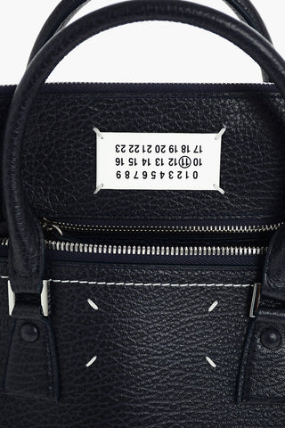 MM11 textured leather Tote bag with removable shoulder strap