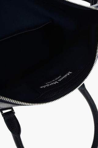 MM11 textured leather Tote bag with removable shoulder strap