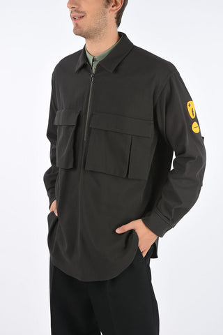 Maxi Patch Pocket Half-Zipped Shirt
