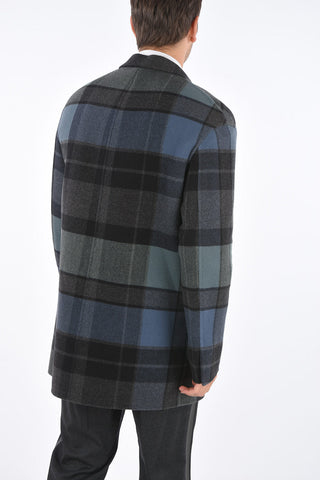 Jetted Pocket LITHIUM Tartan Coat