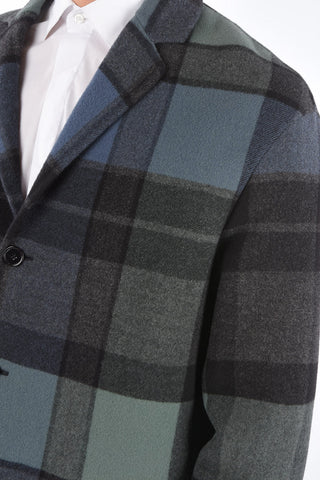 Jetted Pocket LITHIUM Tartan Coat