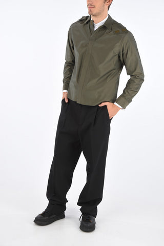 Cotton and Silk CAGE Removable Hood Shirt