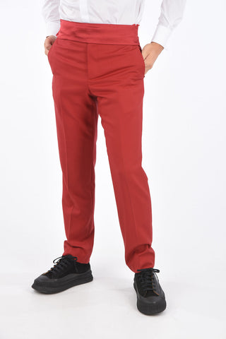 Virgin Wool Pants with Sash