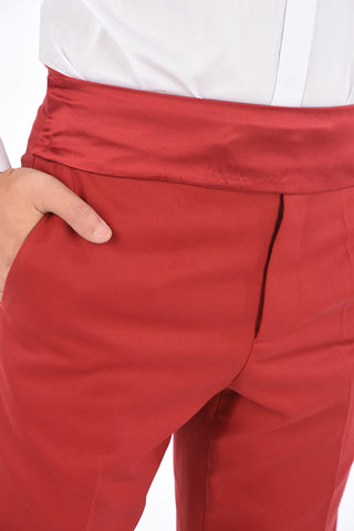 Virgin Wool Pants with Sash