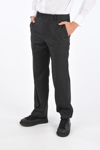 Virgin Wool No Hem Pants