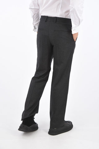Virgin Wool No Hem Pants