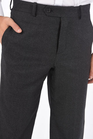 Virgin Wool No Hem Pants