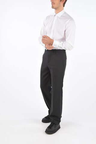 Virgin Wool No Hem Pants