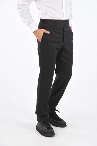 Virgin Wool Pants with Sash