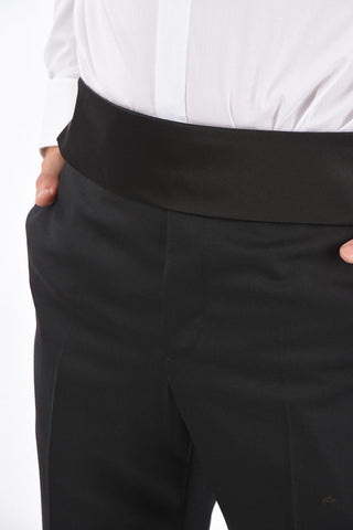 Virgin Wool Pants with Sash