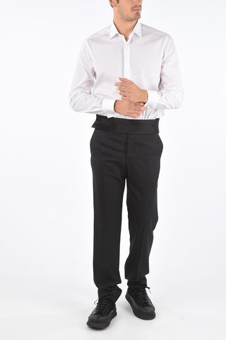 Virgin Wool Pants with Sash