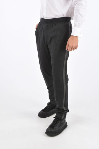 Virgin Wool 4 Pocket Elastic Waist Band Pants