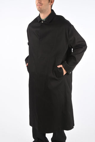 Stretch Cotton RESTRAINT Hidden Closure Coat