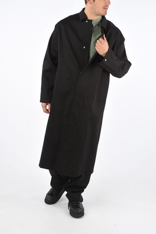 Stretch Cotton RESTRAINT Hidden Closure Coat