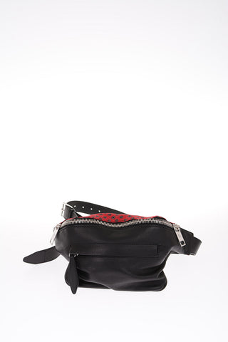 MM11 leather and fabric bum bag