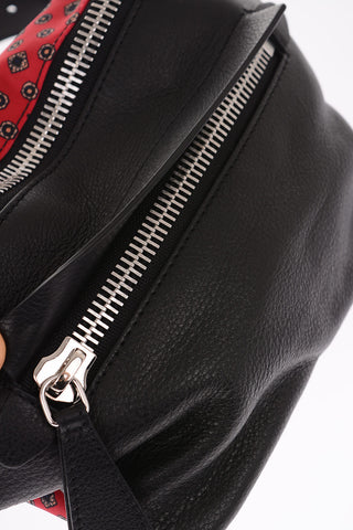 MM11 leather and fabric bum bag