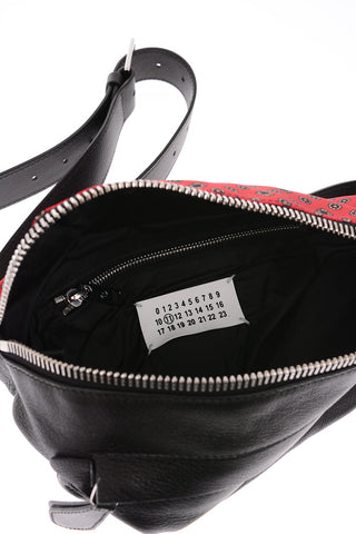 MM11 leather and fabric bum bag