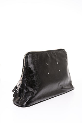 MM11 leather pochette with removable shoulder strap