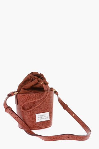 MM11 mini secchiello in pelle e tessuto