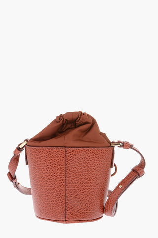 MM11 mini secchiello in pelle e tessuto