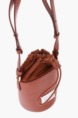 MM11 mini secchiello in pelle e tessuto