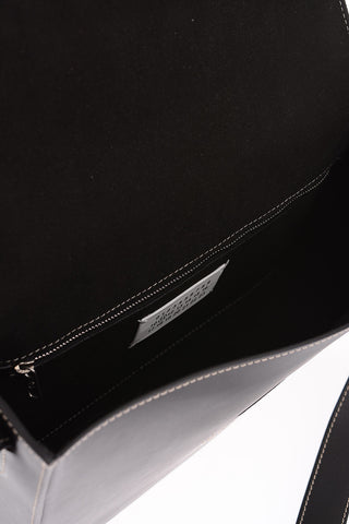 MM11 leather messenger bag