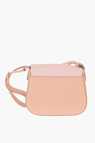 MM11 leather and fabric shoulder bag
