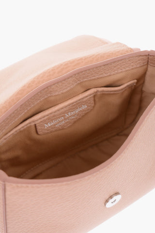 MM11 leather and fabric shoulder bag