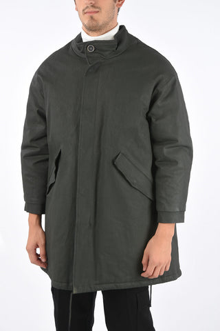 hidden closure padded coat