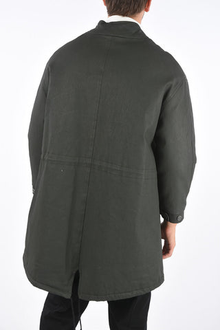 hidden closure padded coat
