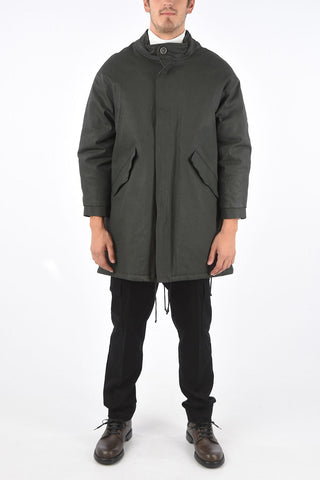 hidden closure padded coat