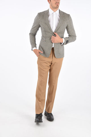 ZZEGNA check side vents notch lapel 2-button blazer