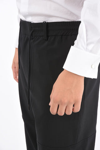 wool drawstring waist pants