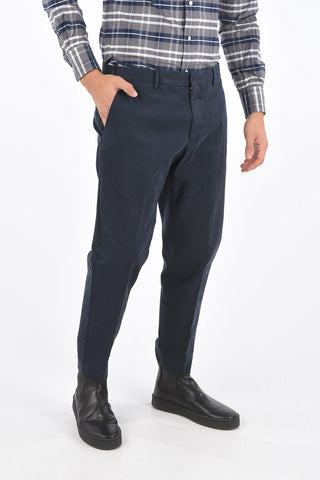 slim fit belt loops trousers