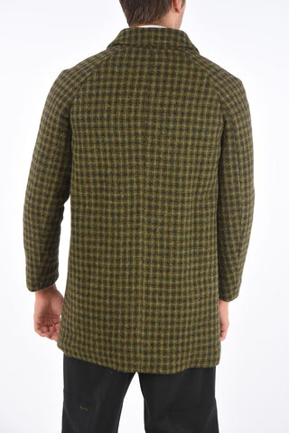 check wool VIRTUS balmacaan coat