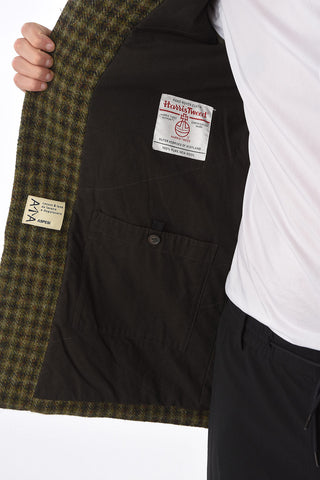 check wool VIRTUS balmacaan coat
