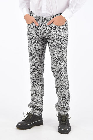18cm all over logo stretch denim jeans