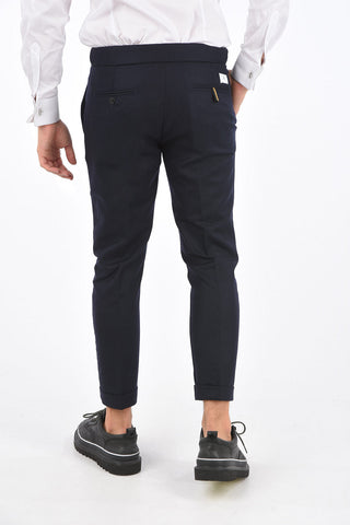 virgin wool SANIK cuffed hem trousers