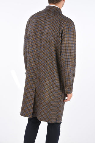 houndstooth balmacaan coat
