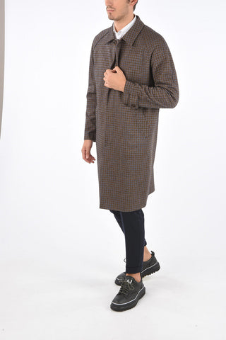 houndstooth balmacaan coat