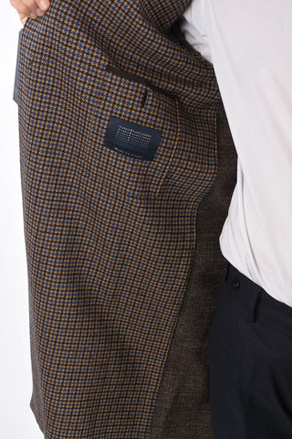 houndstooth balmacaan coat