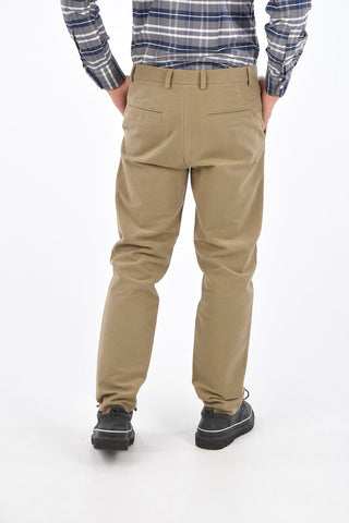 Mid-rise waist belt loops trousers