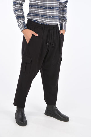 Pantalone Cargo Jogger in Lana Vergine 