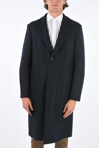 virgin wool balmacaan coat