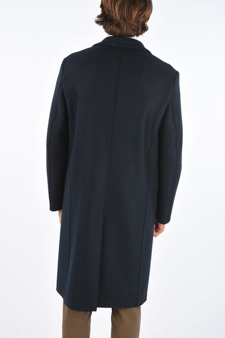 virgin wool balmacaan coat