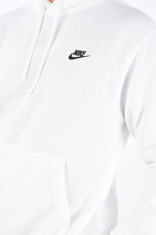 Felpa Hoodie in Tinta Unita con Logo a Contrasto
