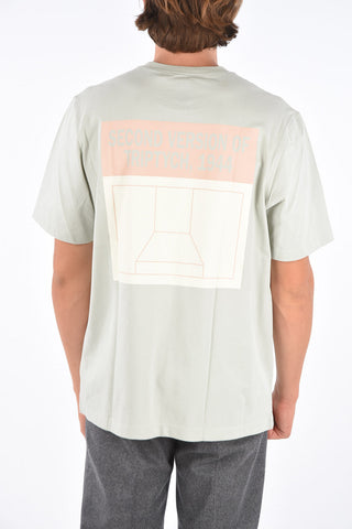 Embroidered Detail TRIPTYCH Crew-Neck T-Shirt